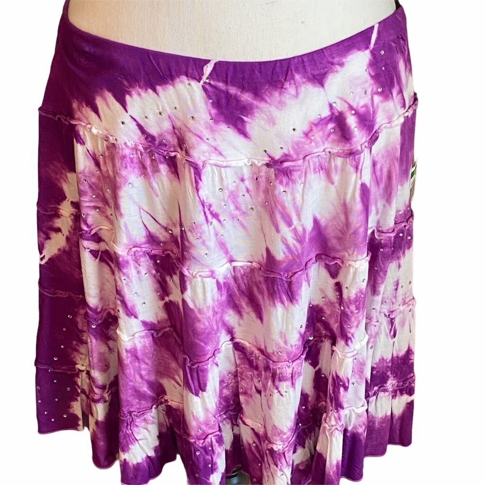 INC Tie Dye Short Ruffle Skirt, Size Medium